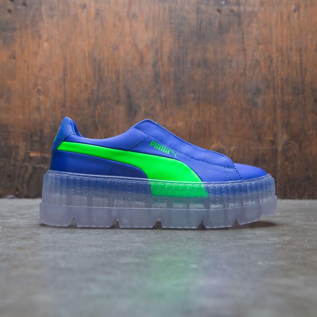 blue and green puma creepers